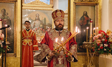 В Пасхальную ночь митрополит Волоколамский Иларион совершил торжественное богослужение